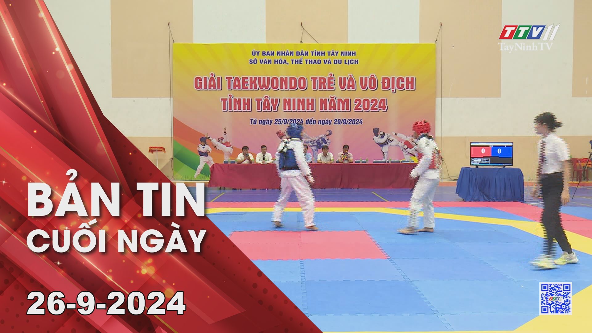 Bản tin cuối ngày 26-9-2024 | Tin tức hôm nay | TayNinhTV